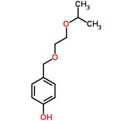 4-[2-(1-甲基乙氧基)乙氧基]甲基苯酚 (比索洛尔中间体)结构式