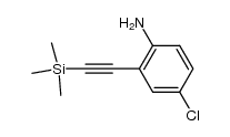4-氯-2-(2-三甲基甲硅烷基乙炔基)苯胺结构式