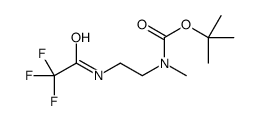 甲基(2-(2,2,2-三氟乙酰氨基)乙基)氨基甲酸叔丁酯结构式