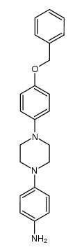 4-(4-(4-(benzyloxy)phenyl)piperazin-1-yl)aniline结构式