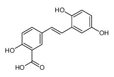5-[2-(2,5-dihydroxyphenyl)ethenyl]-2-hydroxybenzoic acid Structure