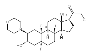 (2B,3A,5A)-21-CHLORO-3-HYDROXY-2-(4-MORPHOLINYL)PREGNAN-20-ONE structure