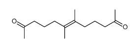 6,7-dimethyl-dodec-6t-ene-2,11-dione结构式