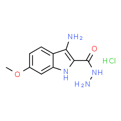 3-amino-6-methoxy-1H-indole-2-carbohydrazide hydrochloride结构式