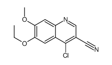 4-氯-6-乙氧基-7-甲氧基-3-喹啉甲腈结构式