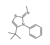 4-tert-butyl-N-methyl-3-phenyl-1,3-thiazol-2-imine结构式