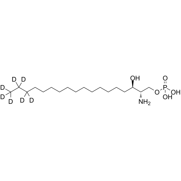 Sphinganine 1-phosphate-d7结构式