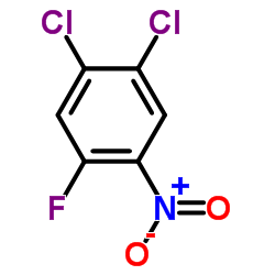 1,2-二氯-4-氟-5-硝基苯结构式