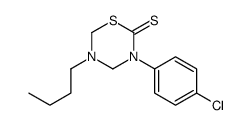 5-butyl-3-(4-chlorophenyl)-1,3,5-thiadiazinane-2-thione Structure