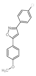 3-(4-氯苯基)-5-(4-甲氧基苯基)异噁唑结构式