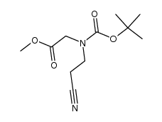 [tert-butoxycarbonyl-(2-cyanoethyl)amino]acetic acid methyl ester结构式