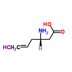(S)-3-氨基-5-己烯酸盐酸盐结构式