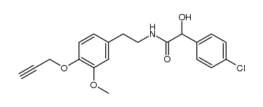 2-(4-chlorophenyl)-2-hydroxy-N-[2-(3-methoxy-4-(prop-2-ynyloxy)phenyl)ethyl]acetamide Structure