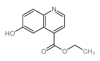 4-Quinolinecarboxylicacid, 6-hydroxy-, ethyl ester结构式