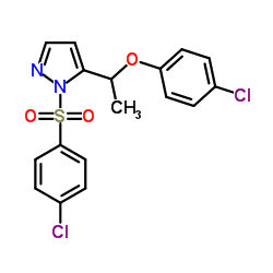 5-[1-(4-Chlorophenoxy)ethyl]-1-[(4-chlorophenyl)sulfonyl]-1H-pyrazole Structure