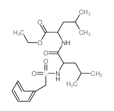Leucine,N-[N-(benzylsulfonyl)-L-leucyl]-, ethyl ester, L- (8CI) Structure