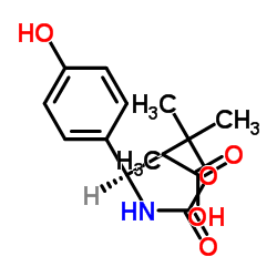 (R)-3-((叔丁氧基羰基)氨基)-3-(4-羟基苯基)丙酸图片