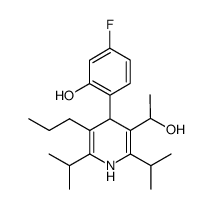 4-(4-氟-2-羟基苯基)-Alpha-甲基-2,6-双(1-甲基乙基)-5-丙基-3-吡啶甲醇结构式