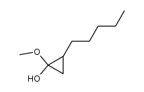 1-methoxy-2-pentylcyclopropanol结构式