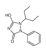 1-pentan-3-yl-2-phenyl-1,2,4-triazolidine-3,5-dione结构式