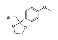 2-bromomethyl-2-(4-methoxy-phenyl)-[1,3]dioxolane结构式