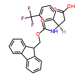Fmoc-(R)-3-氨基-3-(3-三氟甲基苯基)丙酸结构式