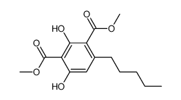 2,4-dihydroxy-6-pentylisophthalic acid dimethyl ester Structure