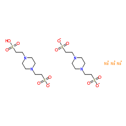 哌嗪-1,4-二乙磺酸结构式