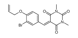 5-[(3-bromo-4-prop-2-enoxyphenyl)methylidene]-1,3-dimethyl-1,3-diazinane-2,4,6-trione结构式