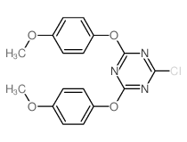 2-chloro-4,6-bis(4-methoxyphenoxy)-1,3,5-triazine Structure