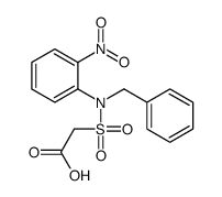 2-[benzyl-(2-nitrophenyl)sulfamoyl]acetic acid Structure