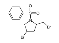 1-(benzenesulfonyl)-4-bromo-2-(bromomethyl)pyrrolidine结构式
