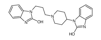 3-[3-[4-(2-oxo-3H-benzimidazol-1-yl)piperidin-1-yl]propyl]-1H-benzimidazol-2-one结构式