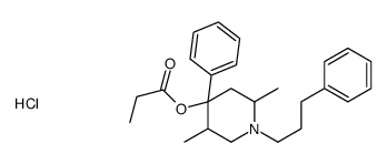 [2,5-dimethyl-4-phenyl-1-(3-phenylpropyl)piperidin-4-yl] propanoate,hydrochloride Structure