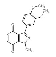 3-(3,4-dimethoxyphenyl)-1-methyl-indazole-4,7-dione结构式