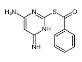 S-(4,6-diaminopyrimidin-2-yl) benzenecarbothioate Structure