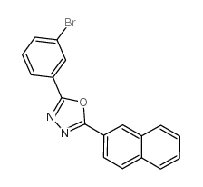 2-(3-溴苯基)-5-(2-萘)-1,3,4-噁二唑结构式