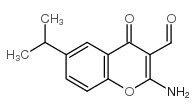 2-AMINO-6-ISOPROPYL-4-OXO-4H-CHROMENE-3-CARBALDEHYDE structure