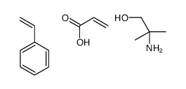 2-amino-2-methylpropan-1-ol,prop-2-enoic acid,styrene Structure