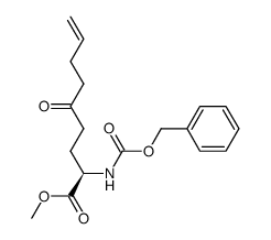 (2R)-benzyloxycarbonylamino-5-oxonon-8-enoic acid methyl ester结构式