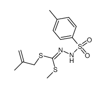 (E)-(toluene-4-sulfonyl)-dithiocarbonohydrazonic acid methyl ester 2-methyl-allyl ester结构式