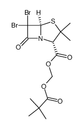 6,6-dibromopenicillanic acid pivaloyloxymethyl ester结构式