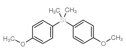 双(4-甲氧基苯基)二甲基硅烷结构式