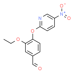 3-ETHOXY-4-[(5-NITRO-2-PYRIDINYL)OXY]BENZENECARBALDEHYDE Structure