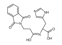 (2S)-2-[3-(1,3-dioxoisoindol-2-yl)propanoylamino]-3-(1H-imidazol-5-yl)propanoic acid结构式