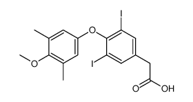 3,5-Diiod-4-(4-methoxy-3,5-dimethyl-phenoxy)-phenylessigsaeure结构式