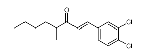 (E)-1-(3,4-dichlorophenyl)-4-methyloct-1-en-3-one结构式