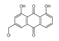 3-(chloromethyl)-1,8-dihydroxyanthracene-9,10-dione结构式