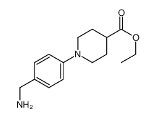 1-(4-氨基甲基苯基)-哌啶-4-羧酸 乙酯结构式