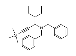 (+/-)-N,N-dibenzyl-4-ethyl-1-(trimethylsilyl)hex-1-yn-3-amine Structure